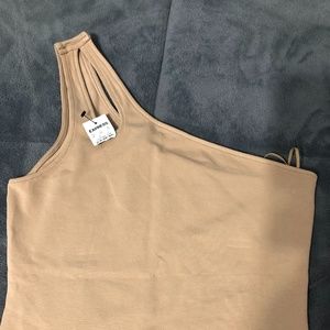 One shoulder cutout tank